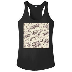 Cinco De Mayo Fiesta Pattern Ladies PosiCharge Competitor Racerback Tank