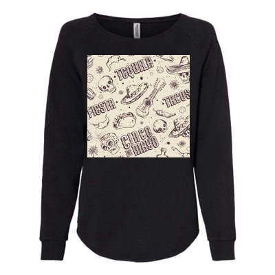 Cinco De Mayo Fiesta Pattern Womens California Wash Sweatshirt