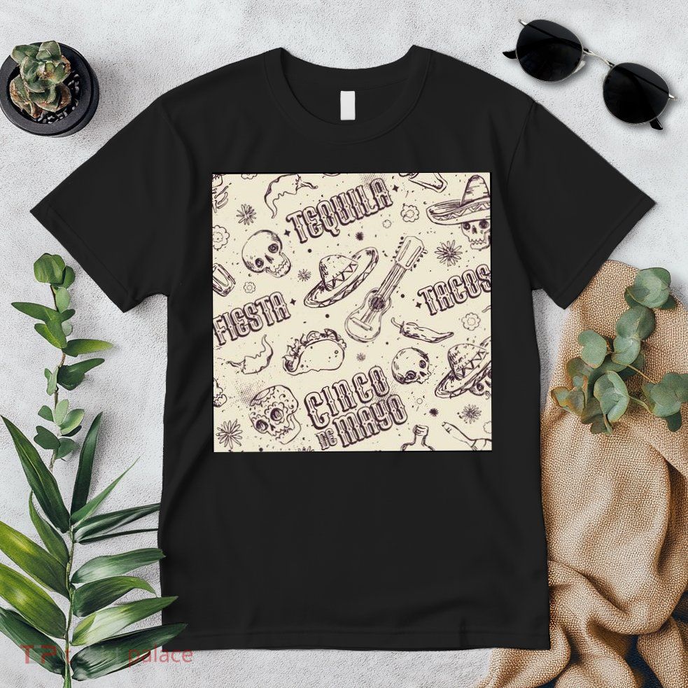 Cinco De Mayo Fiesta Pattern Premium T-Shirt