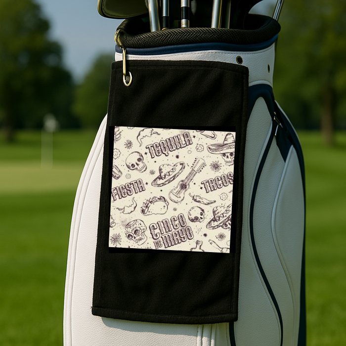 Cinco De Mayo Fiesta Pattern Golf Towel