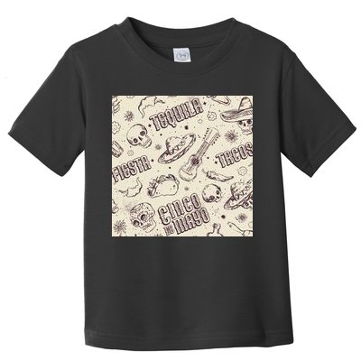 Cinco De Mayo Fiesta Pattern Toddler T-Shirt