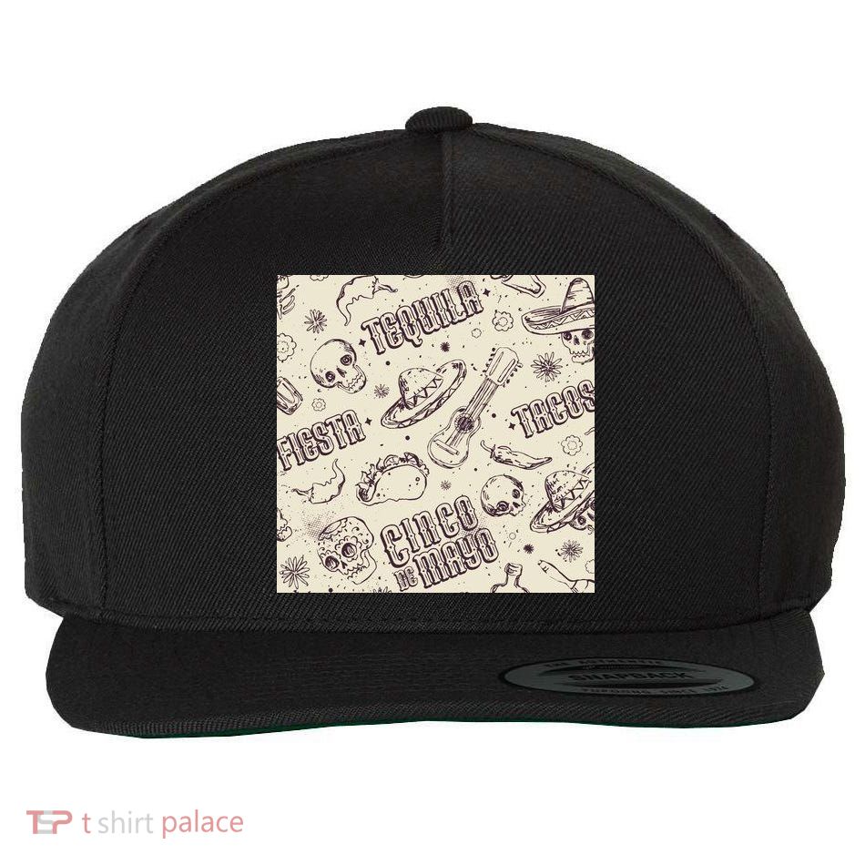 Cinco De Mayo Fiesta Pattern Wool Snapback Cap