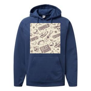 Cinco De Mayo Fiesta Pattern Performance Fleece Hoodie