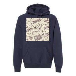 Cinco De Mayo Fiesta Pattern Premium Hoodie