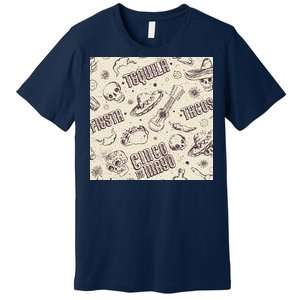 Cinco De Mayo Fiesta Pattern Premium T-Shirt