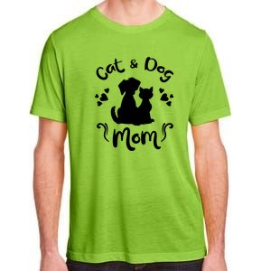 Cat & Dog Mom Tee Cat Mom Kitty Puppy Lover Owner Fan Gift Pullover Hoodie Adult ChromaSoft Performance T-Shirt