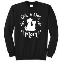 Cat & Dog Mom Tee Cat Mom Kitty Puppy Lover Owner Fan Gift Pullover Hoodie Sweatshirt