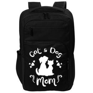 Cat & Dog Mom Tee Cat Mom Kitty Puppy Lover Owner Fan Gift Pullover Hoodie Impact Tech Backpack