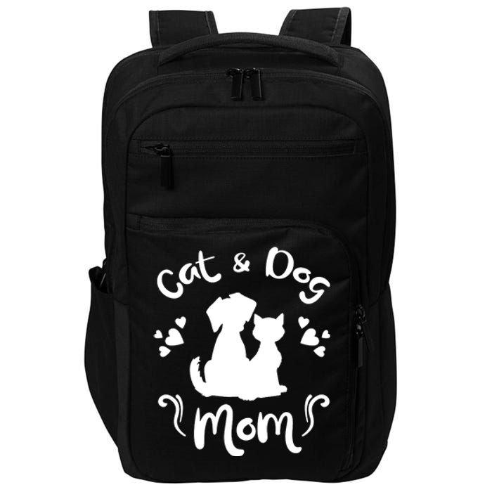 Cat & Dog Mom Tee Cat Mom Kitty Puppy Lover Owner Fan Gift Pullover Hoodie Impact Tech Backpack