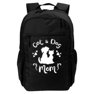 Cat & Dog Mom Tee Cat Mom Kitty Puppy Lover Owner Fan Gift Pullover Hoodie Daily Commute Backpack