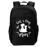 Cat & Dog Mom Tee Cat Mom Kitty Puppy Lover Owner Fan Gift Pullover Hoodie Daily Commute Backpack