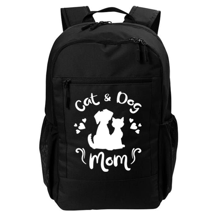 Cat & Dog Mom Tee Cat Mom Kitty Puppy Lover Owner Fan Gift Pullover Hoodie Daily Commute Backpack