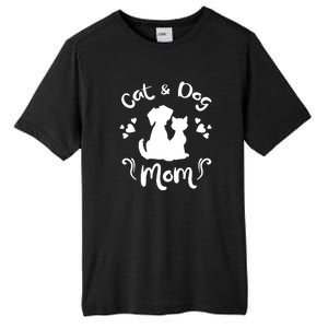 Cat & Dog Mom Tee Cat Mom Kitty Puppy Lover Owner Fan Gift Pullover Hoodie Tall Fusion ChromaSoft Performance T-Shirt