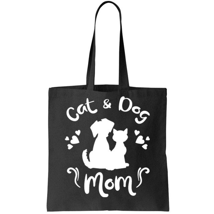 Cat & Dog Mom Tee Cat Mom Kitty Puppy Lover Owner Fan Gift Pullover Hoodie Tote Bag