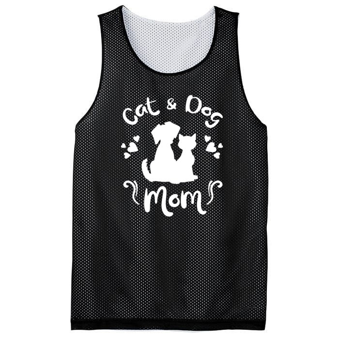 Cat & Dog Mom Tee Cat Mom Kitty Puppy Lover Owner Fan Gift Pullover Hoodie Mesh Reversible Basketball Jersey Tank