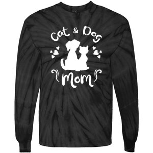 Cat & Dog Mom Tee Cat Mom Kitty Puppy Lover Owner Fan Gift Pullover Hoodie Tie-Dye Long Sleeve Shirt