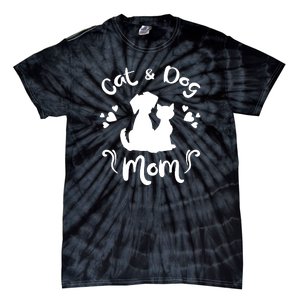 Cat & Dog Mom Tee Cat Mom Kitty Puppy Lover Owner Fan Gift Pullover Hoodie Tie-Dye T-Shirt