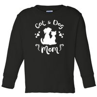 Cat & Dog Mom Tee Cat Mom Kitty Puppy Lover Owner Fan Gift Pullover Hoodie Toddler Long Sleeve Shirt