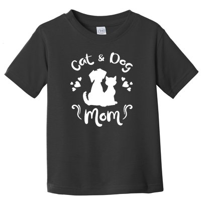 Cat & Dog Mom Tee Cat Mom Kitty Puppy Lover Owner Fan Gift Pullover Hoodie Toddler T-Shirt