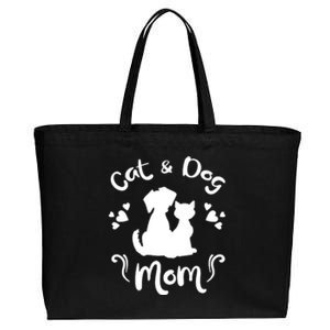 Cat & Dog Mom Tee Cat Mom Kitty Puppy Lover Owner Fan Gift Pullover Hoodie Cotton Canvas Jumbo Tote