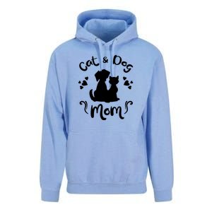 Cat & Dog Mom Tee Cat Mom Kitty Puppy Lover Owner Fan Gift Pullover Hoodie Unisex Surf Hoodie