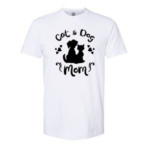 Cat & Dog Mom Tee Cat Mom Kitty Puppy Lover Owner Fan Gift Pullover Hoodie Softstyle CVC T-Shirt