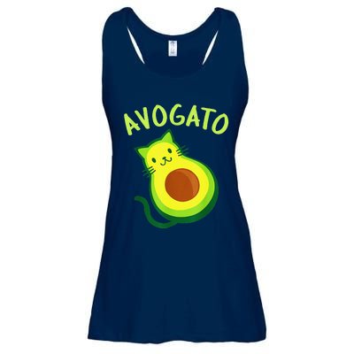 Cinco De Mayo Funny Avocado Mexico Meow Avogato Cat Tees Ladies Essential Flowy Tank