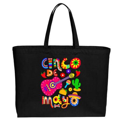 Cinco De Mayo Mexican Fiesta 5 De Mayo Cotton Canvas Jumbo Tote