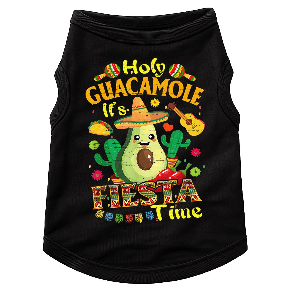 Cinco De Mayo Mexican Holy Guacamole Fiesta Time Gift Doggie Tank