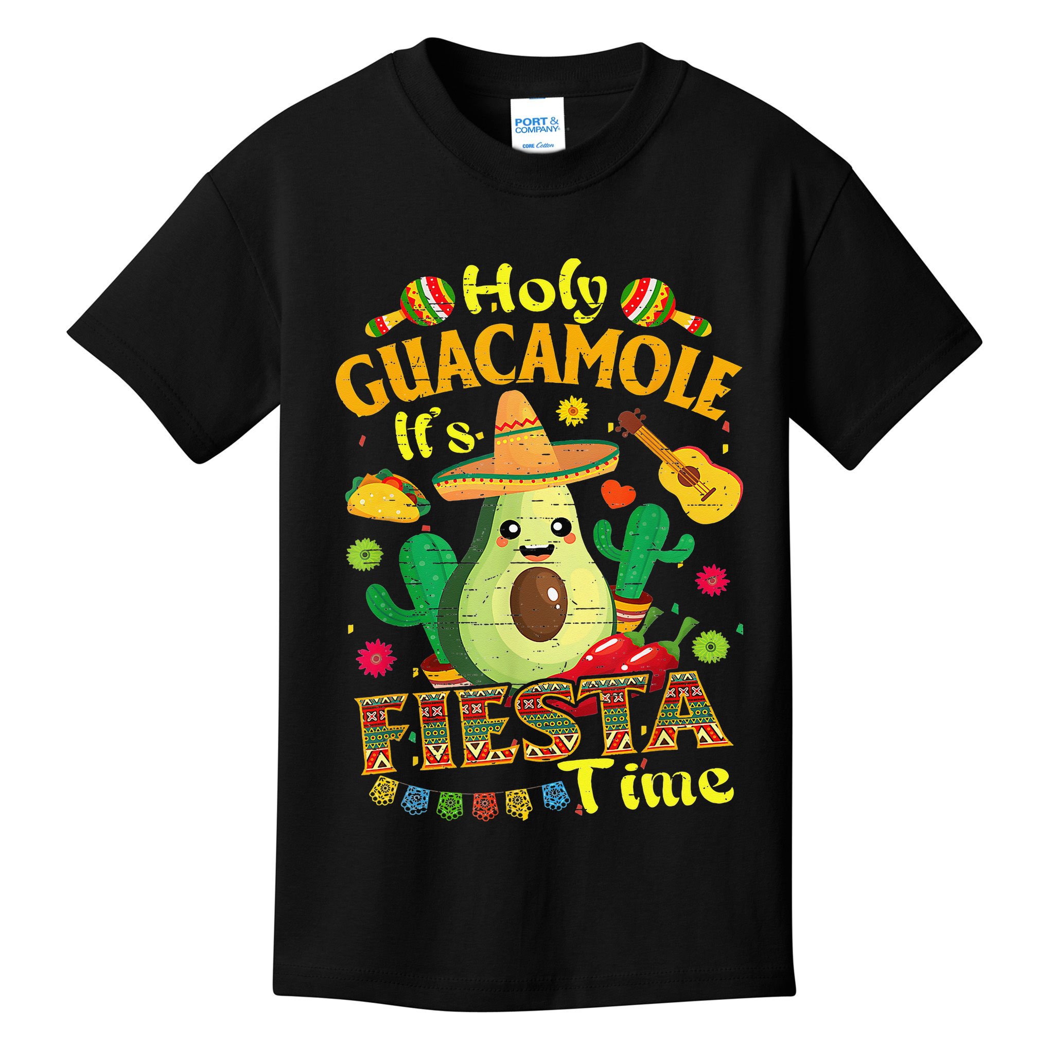 Cinco De Mayo Mexican Holy Guacamole Fiesta Time Gift Kids T-Shirt