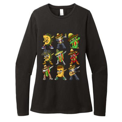 Cinco De Mayo Party Taco Dabbing Mexican Mariachi Burrito Womens CVC Long Sleeve Shirt