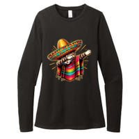 Cinco De Mayo Cat Dabbing Poncho Sombrero Mexican Fiesta Womens CVC Long Sleeve Shirt