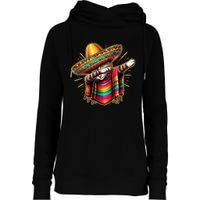 Cinco De Mayo Cat Dabbing Poncho Sombrero Mexican Fiesta Womens Funnel Neck Pullover Hood