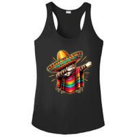 Cinco De Mayo Cat Dabbing Poncho Sombrero Mexican Fiesta Ladies PosiCharge Competitor Racerback Tank