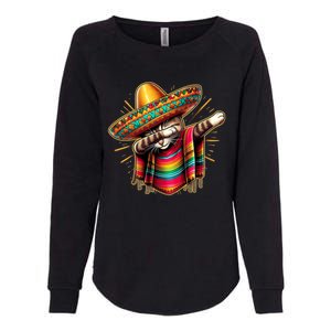 Cinco De Mayo Cat Dabbing Poncho Sombrero Mexican Fiesta Womens California Wash Sweatshirt