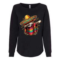 Cinco De Mayo Cat Dabbing Poncho Sombrero Mexican Fiesta Womens California Wash Sweatshirt