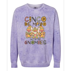 Cinco De Mayo With My Gnomies Mexican Trio Gnomes Boys Girls Colorblast Crewneck Sweatshirt