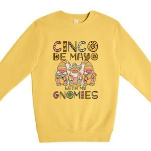 Cinco De Mayo With My Gnomies Mexican Trio Gnomes Boys Girls Premium Crewneck Sweatshirt