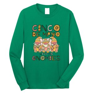 Cinco De Mayo With My Gnomies Mexican Trio Gnomes Boys Girls Long Sleeve Shirt