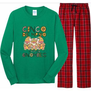 Cinco De Mayo With My Gnomies Mexican Trio Gnomes Boys Girls Long Sleeve Pajama Set