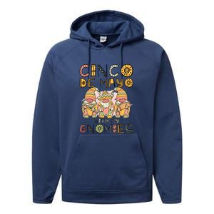 Cinco De Mayo With My Gnomies Mexican Trio Gnomes Boys Girls Performance Fleece Hoodie