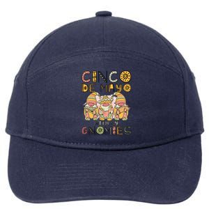 Cinco De Mayo With My Gnomies Mexican Trio Gnomes Boys Girls 7-Panel Snapback Hat