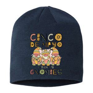 Cinco De Mayo With My Gnomies Mexican Trio Gnomes Boys Girls Sustainable Beanie