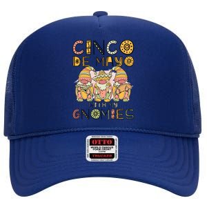 Cinco De Mayo With My Gnomies Mexican Trio Gnomes Boys Girls High Crown Mesh Back Trucker Hat