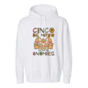 Cinco De Mayo With My Gnomies Mexican Trio Gnomes Boys Girls Garment-Dyed Fleece Hoodie