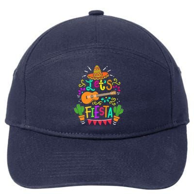 Cinco De Mayo Mexican Guitar Cactus For Boy Girl 7-Panel Snapback Hat