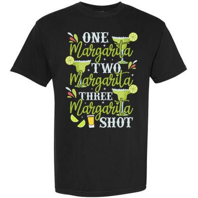 Cinco De Mayo One Margarita Two Margarita Three Margarita Garment-Dyed Heavyweight T-Shirt