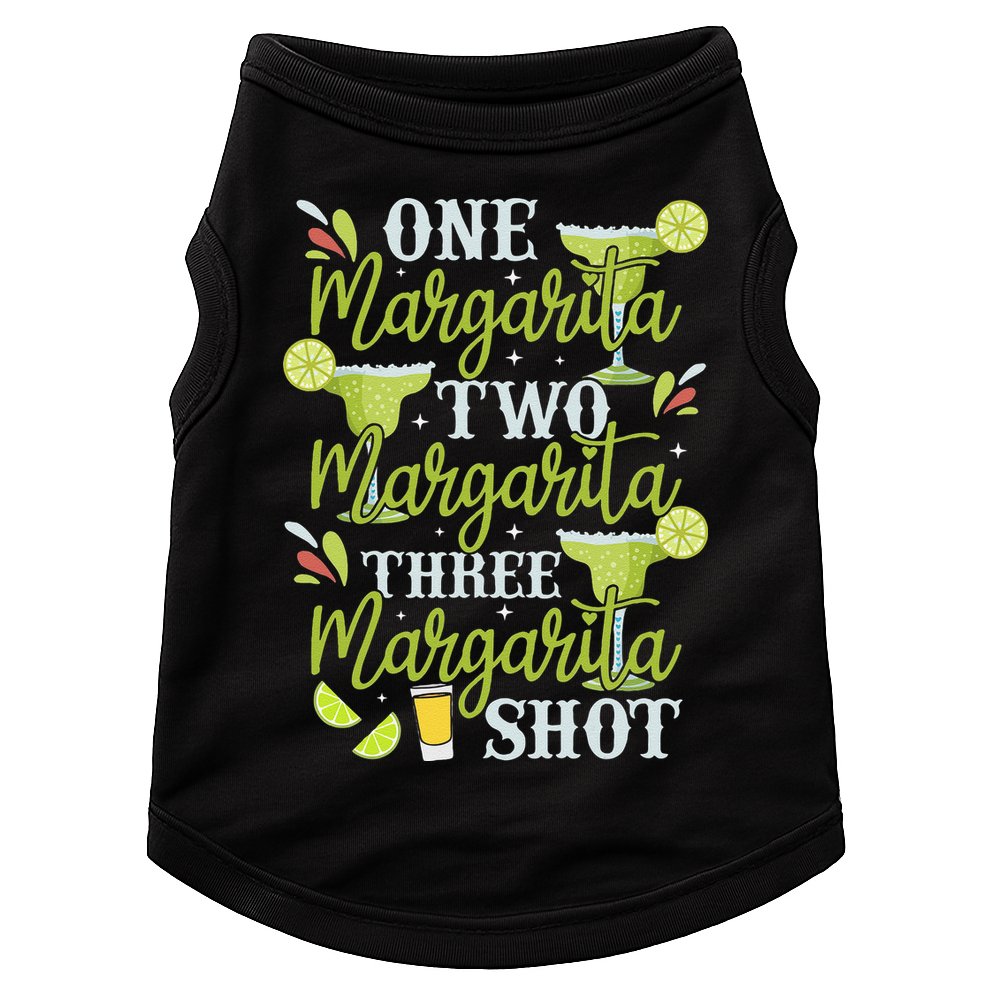 Cinco De Mayo One Margarita Two Margarita Three Margarita Doggie Tank