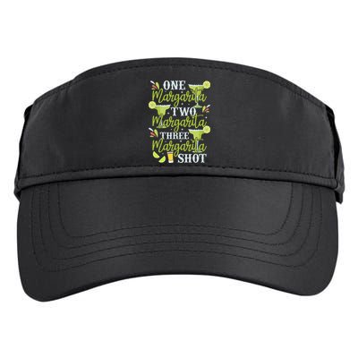 Cinco De Mayo One Margarita Two Margarita Three Margarita Adult Drive Performance Visor