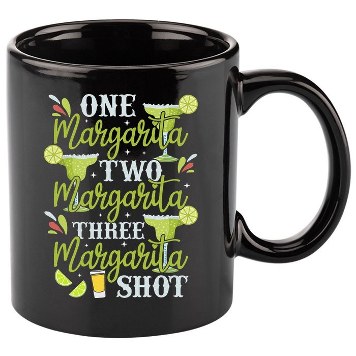 Cinco De Mayo One Margarita Two Margarita Three Margarita 11oz C Handle Ceramic Mug